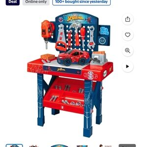 Spiderman Action Tool Bench Playset - Red and Blue